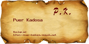 Puer Kadosa névjegykártya